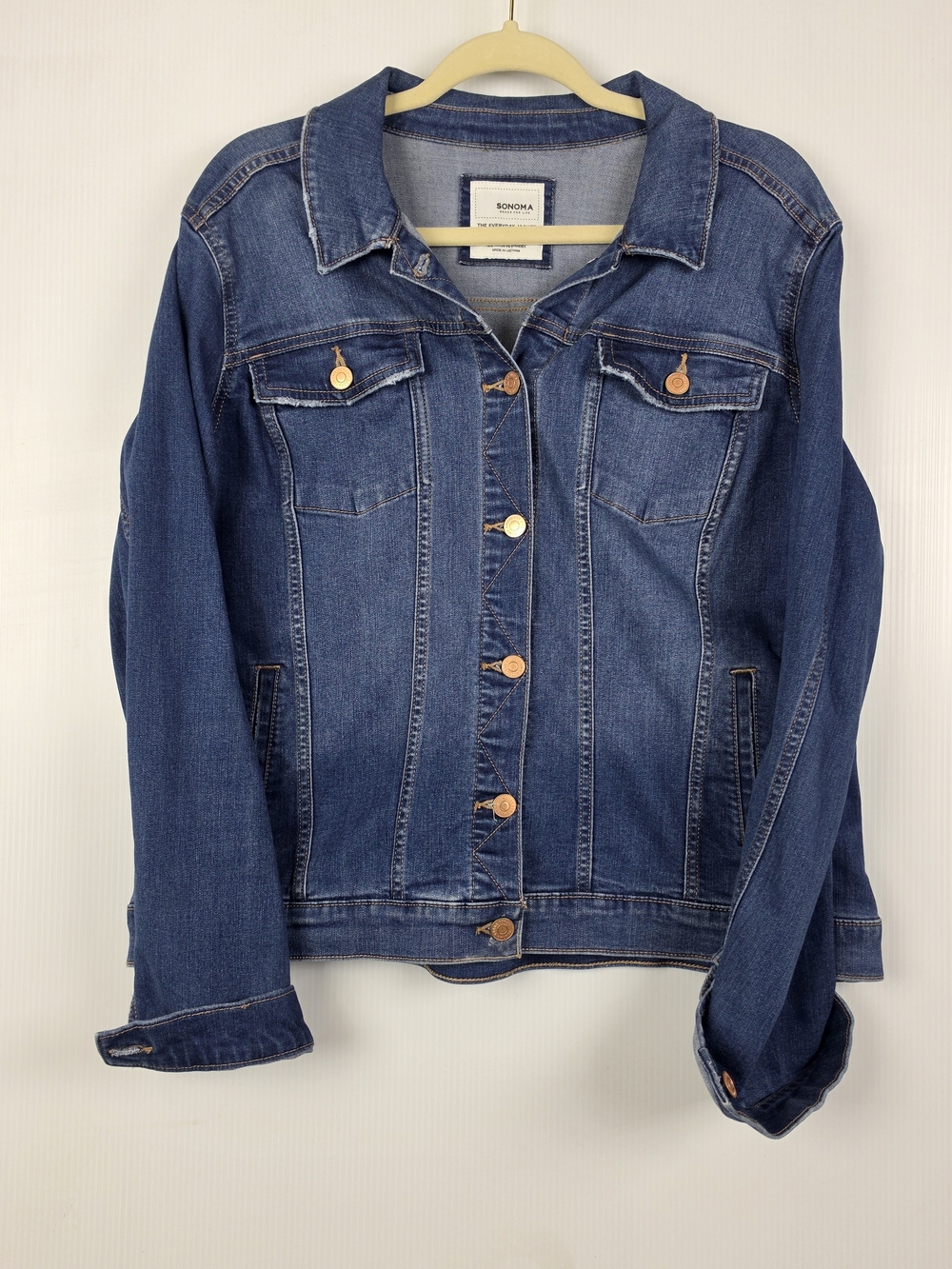Sonoma Blue Denim Button-Up Jacket for Women